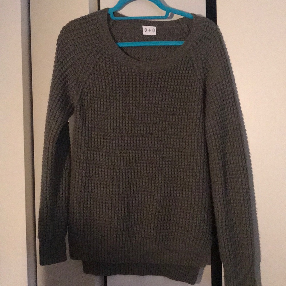Green knit sweater